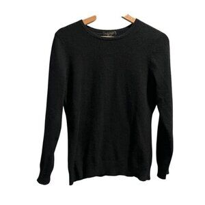 Charter Club 100%  Cashmere Crew Neck Black Sweater